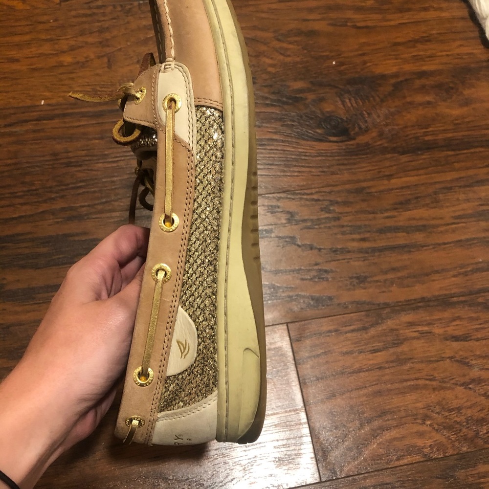 Gold Sperry Topsider sneakers - Picture 3 of 5